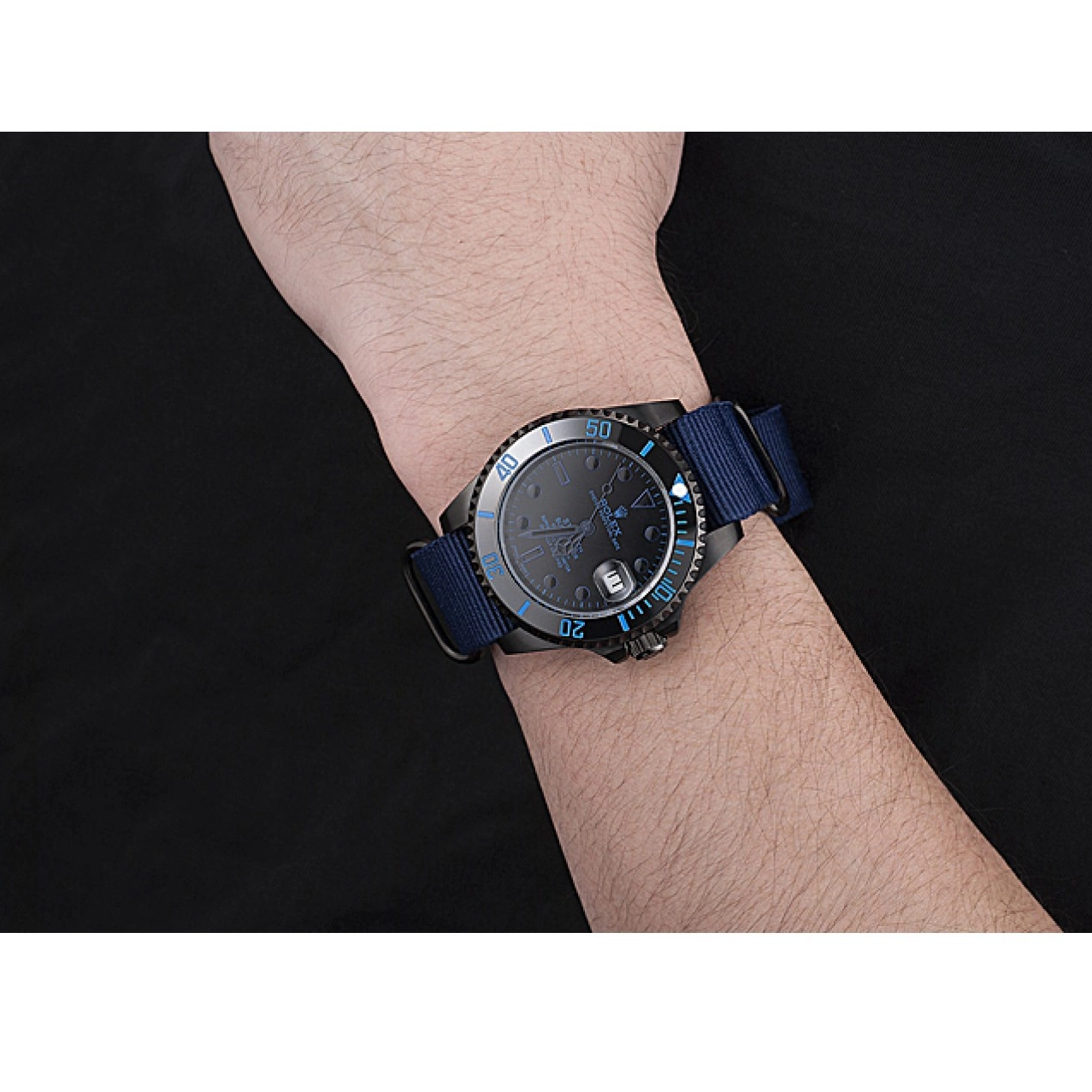 Good copy rolex watches Strap 622008 Blue Submariner Stealth Rolex Nylon 0802
